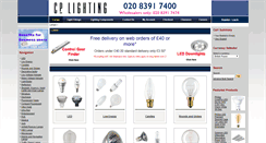 Desktop Screenshot of cp-lighting.co.uk
